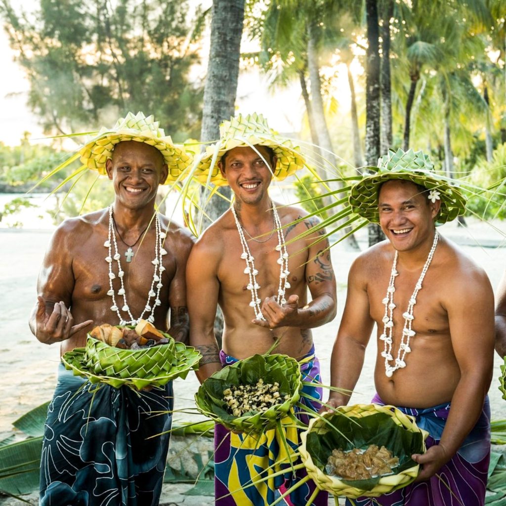 | Blue Tahiti Travel Experience the Warm Tahitian Hospitality at Conrad Bora Bora Nui, with Friendly Staff Greeting Guests with Traditional Leis and a Genuine Smile, Ensuring a Memorable Stay.