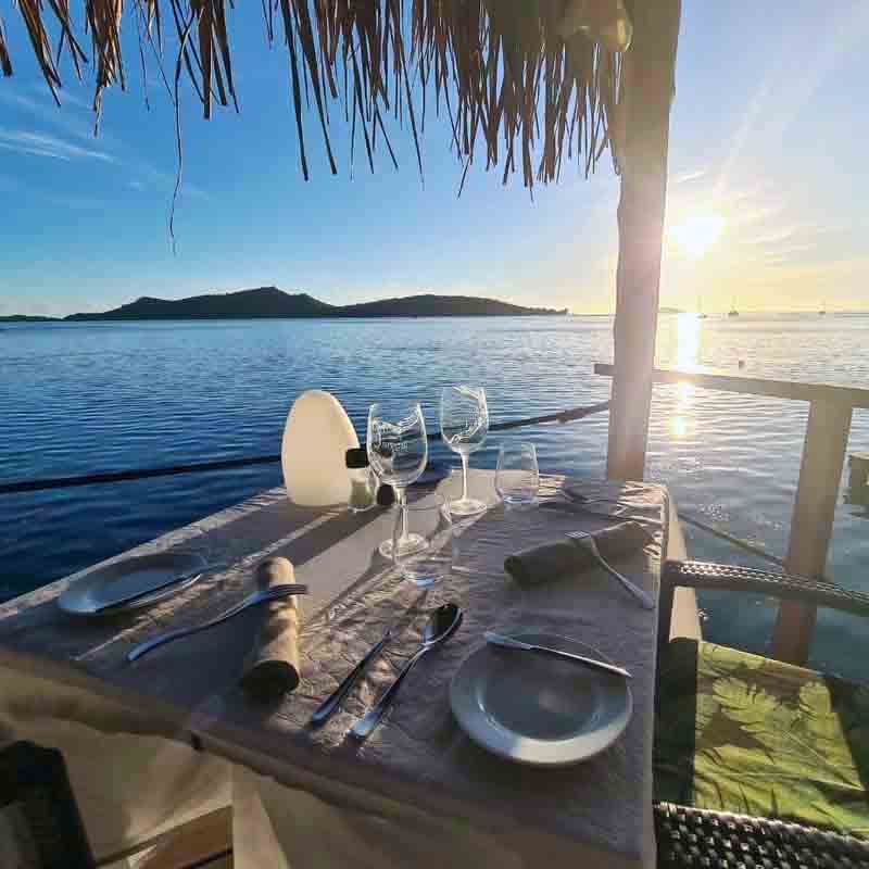 | Blue Tahiti Travel Begin Your Evening with a Sunset Cruise Bora Bora Whispers to Lovers, then Savor a Private Dinner for Two at St. James, a Romantic Island Experience Curated by Your Tahiti Travel Specialist