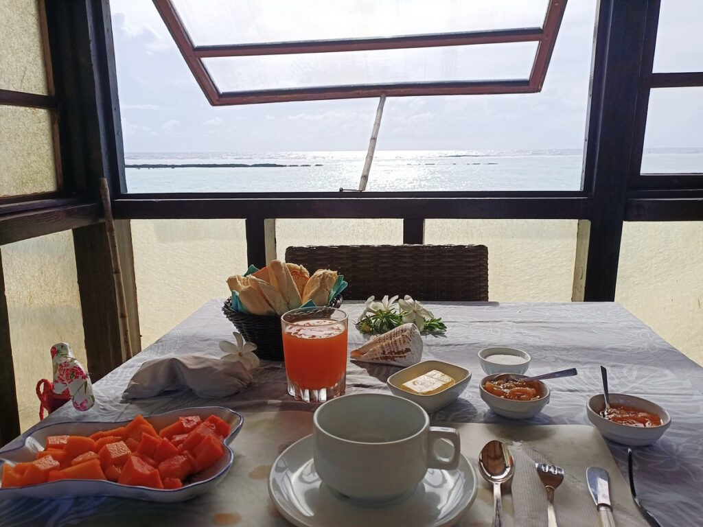 | Blue Tahiti Travel Continental Breakfast at the Pension Le Kuriri Maupiti, French Polynesia